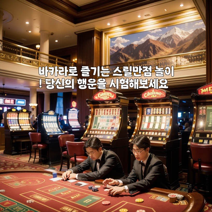 바카라로 즐기는 스릴만점 놀이! 당신의 행운을 시험해보세요