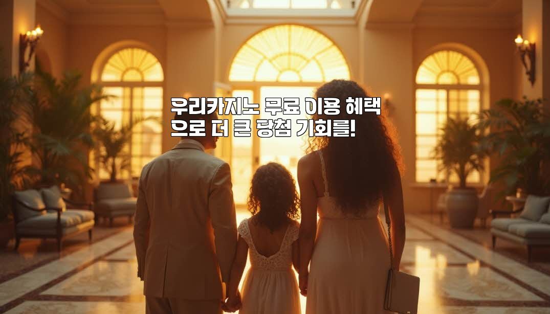 우리카지노 무료 이용 혜택으로 더 큰 당첨 기회를!